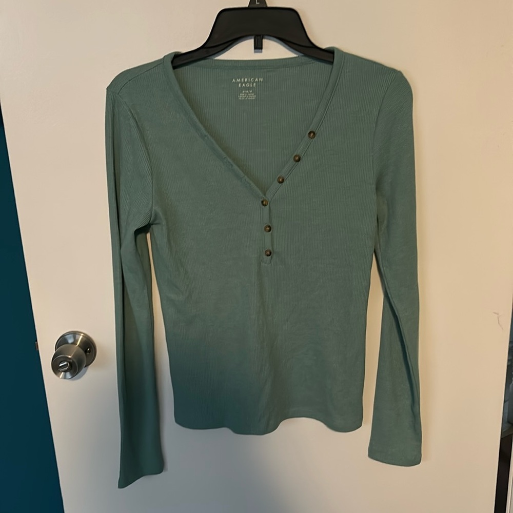 American Eagle Henley Tee